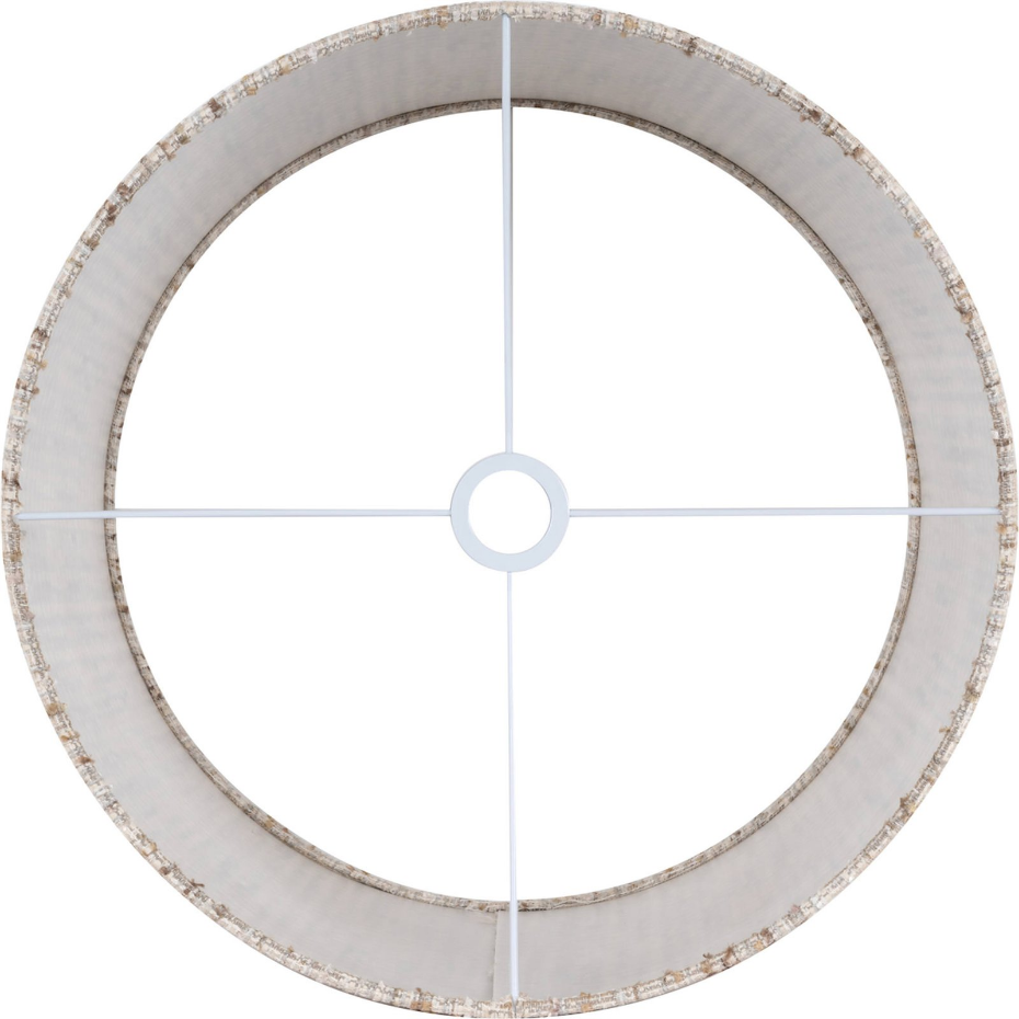 Abat-jour rond en polyester texturé pour grand pied de lampe