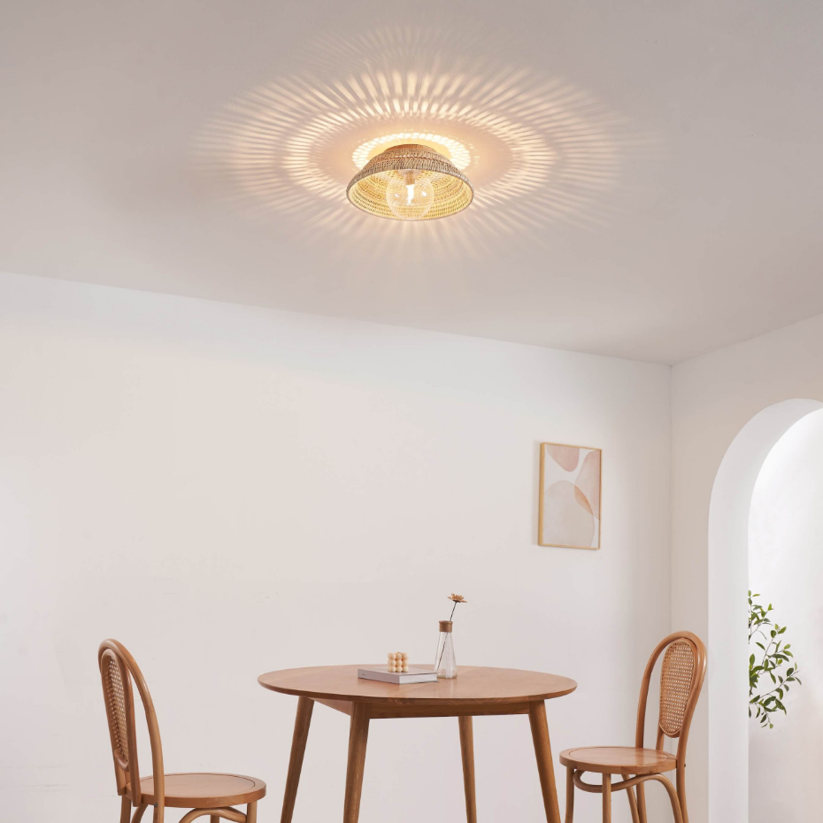 Applique rotin tressé ronde - SELERINA