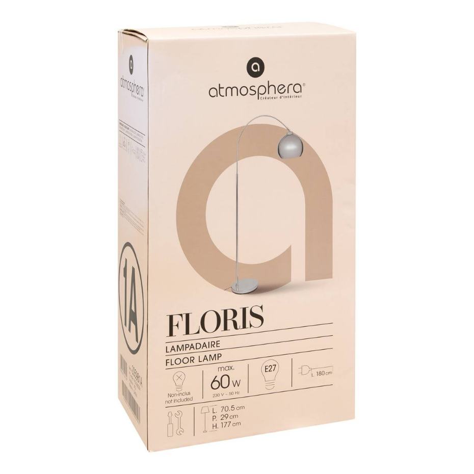 Lampadaire arc acier doré FLORIS