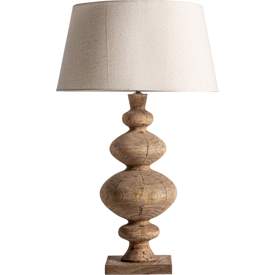 Lampe de salon en bois de manguier style colonial