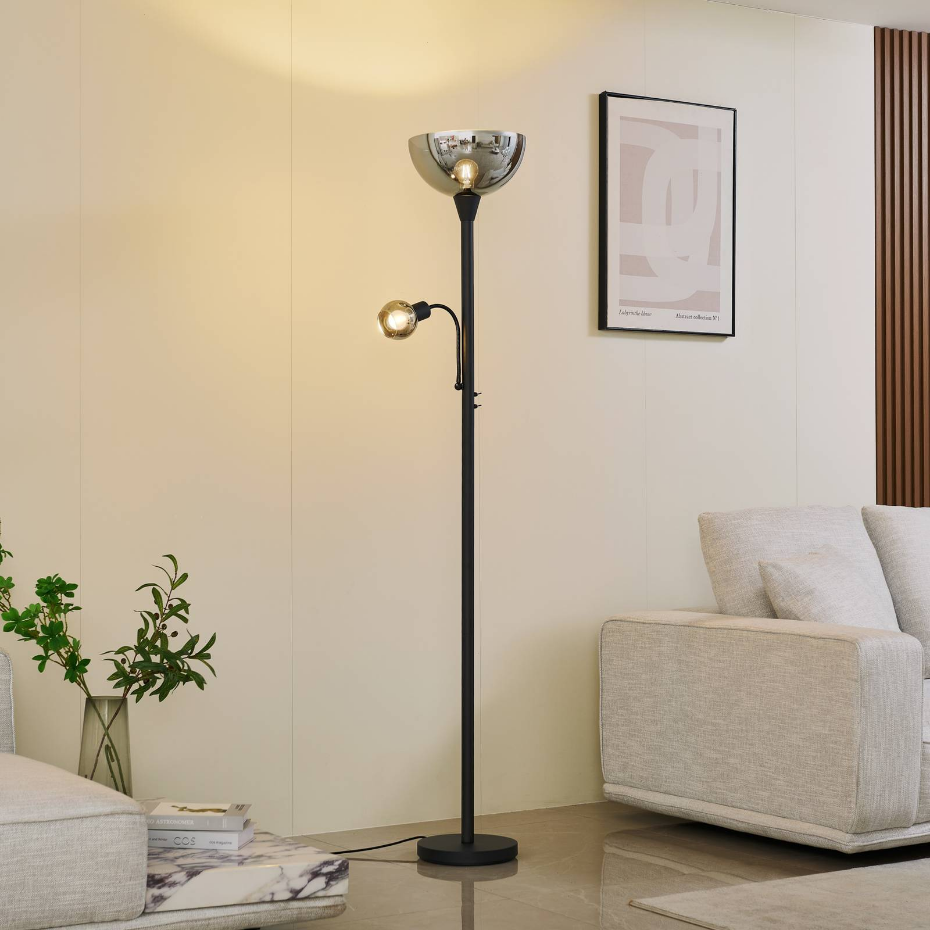 Lampadaire en métal moderne, Nehemia