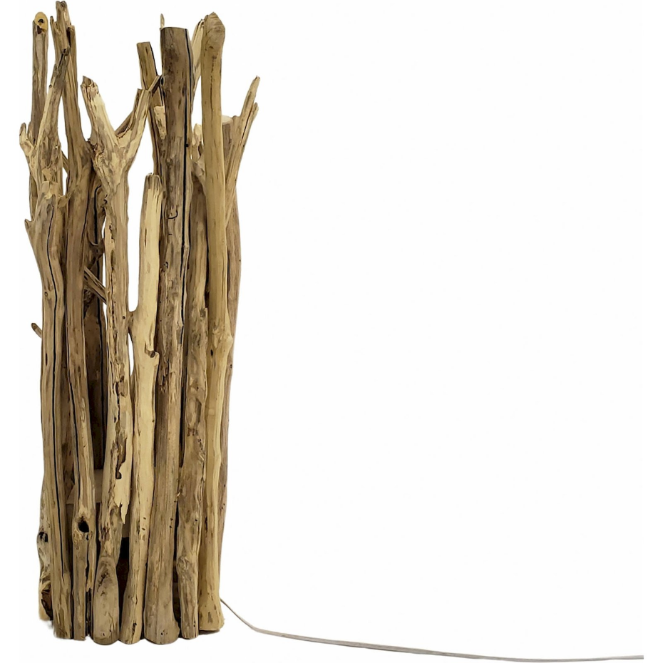 Lampadaire en bois format carré