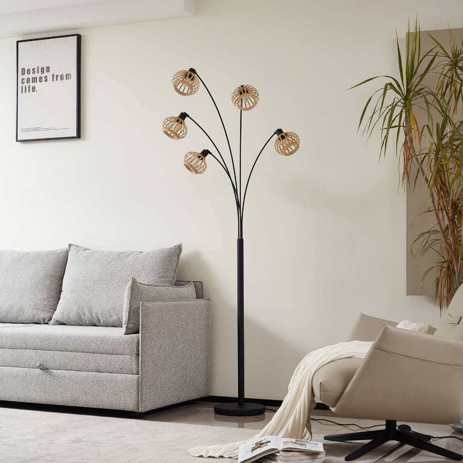 Lampadaire en bambou traditionnel, Lielle