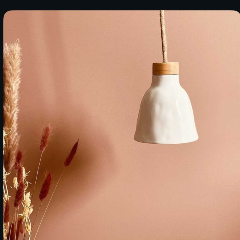 Applique baladeuse porcelaine blanche lisse Rosinette