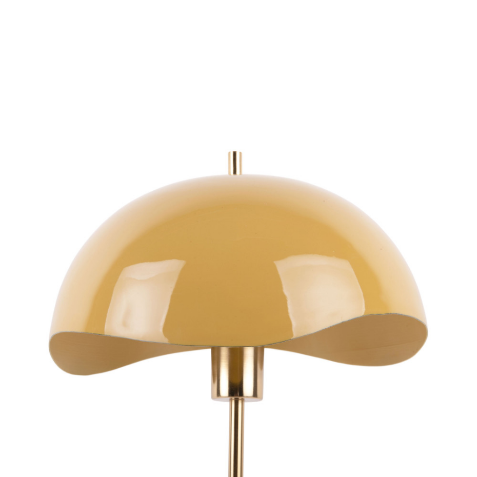 Lampe à poser en métal et marbre- WAVED DOME