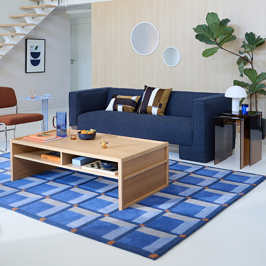 Tapis en laine motifs géométriques, Kimsa