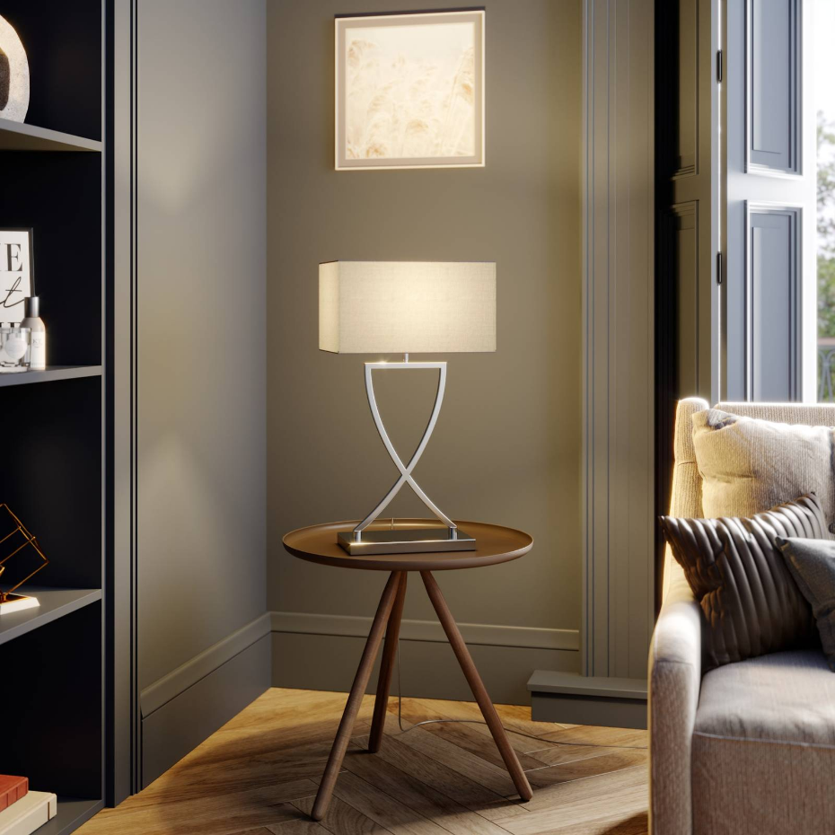 Lampe à poser en métal moderne, Evaine