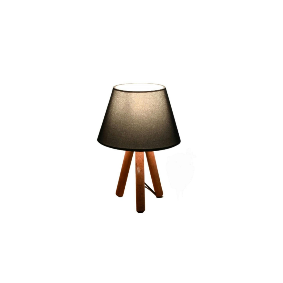 Lampe de chevet trépied bois KILIS