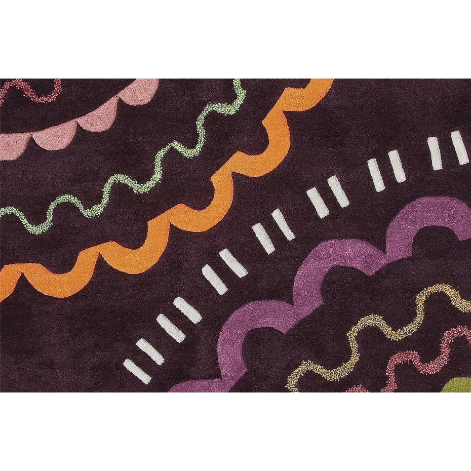 Tapis rectangulaire en modacryl motif graphique