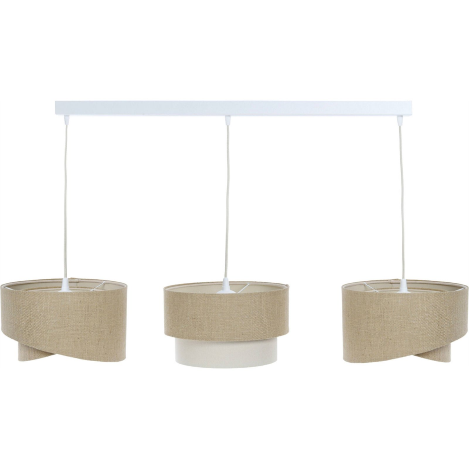Suspension rectangulaire en jute et lin Boho