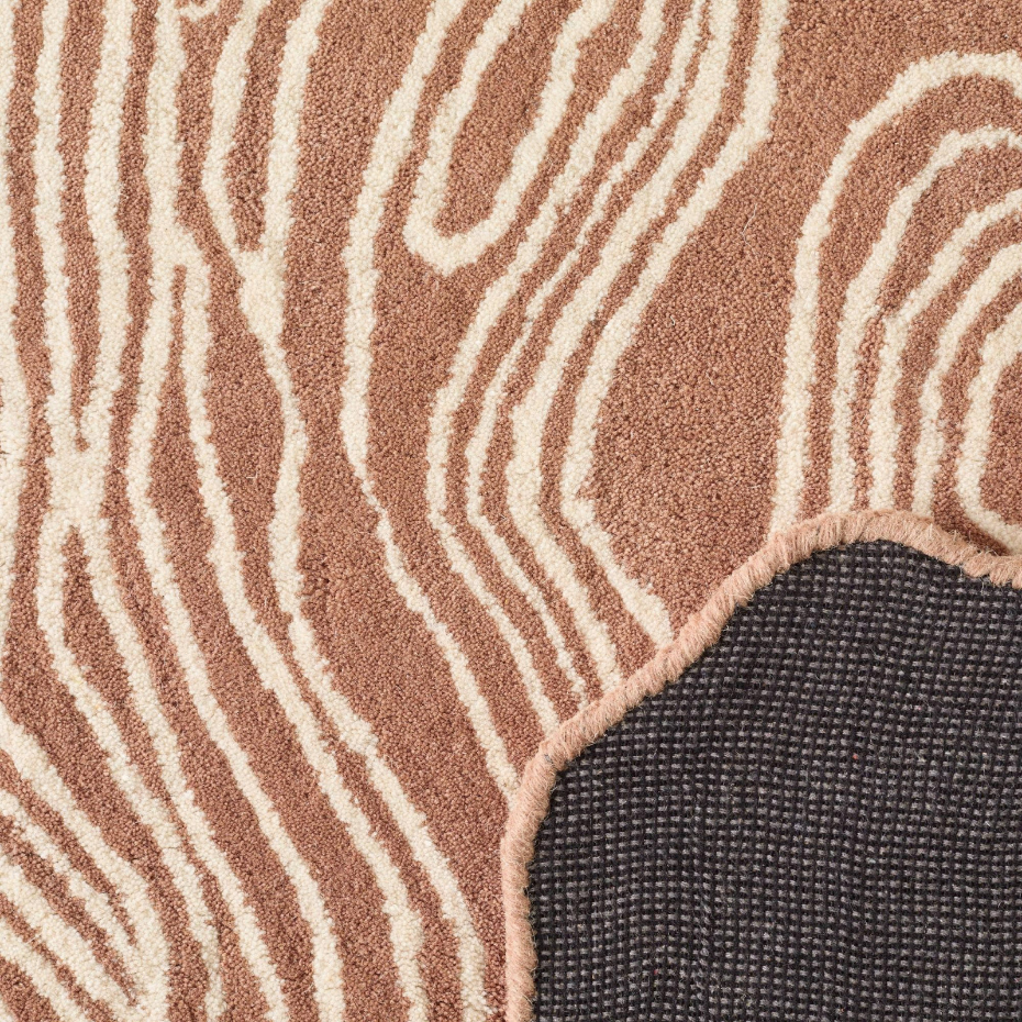 Tapis fait main en laine et coton cèdre