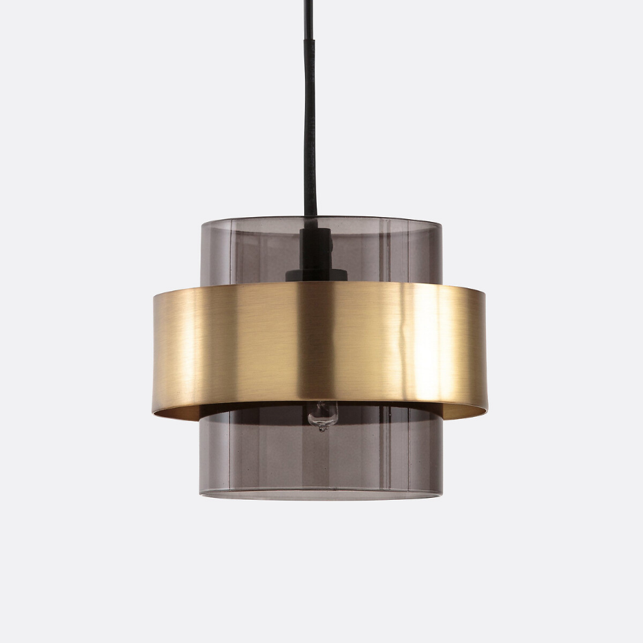 Suspension verre fumé Ø13,8 cm, Botello