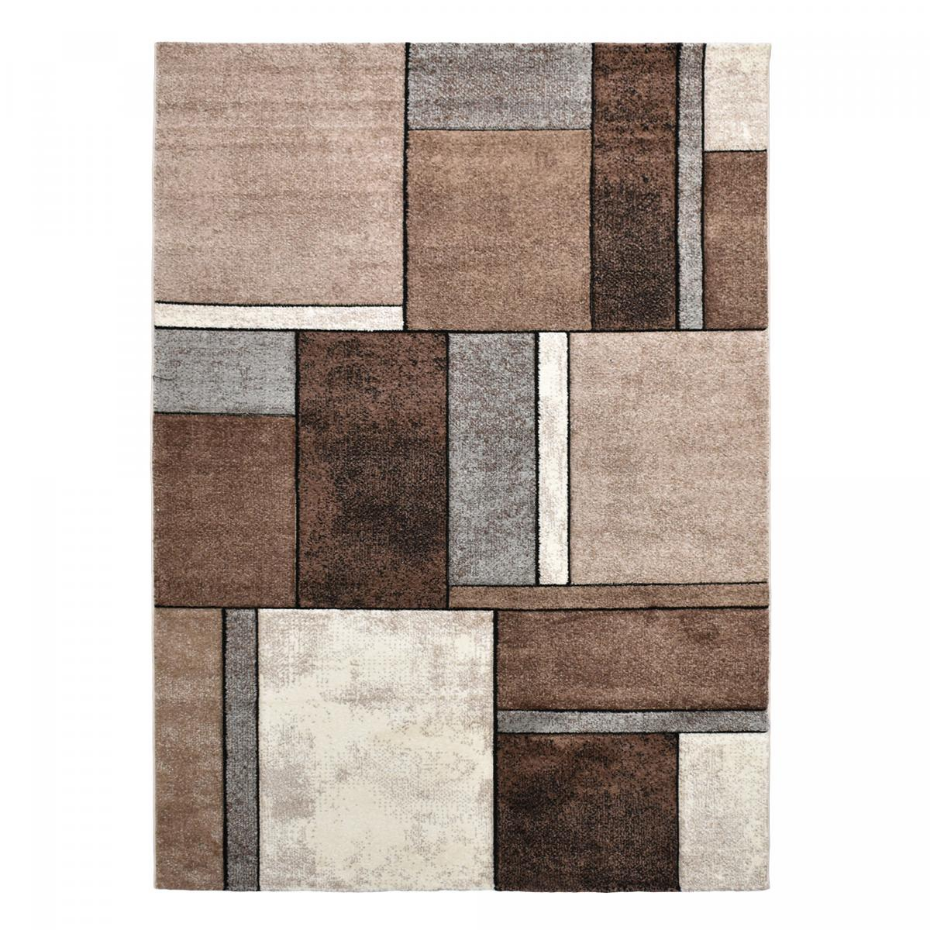 Tapis salon et chambre tissé motif géométrique LYN8 GEOME