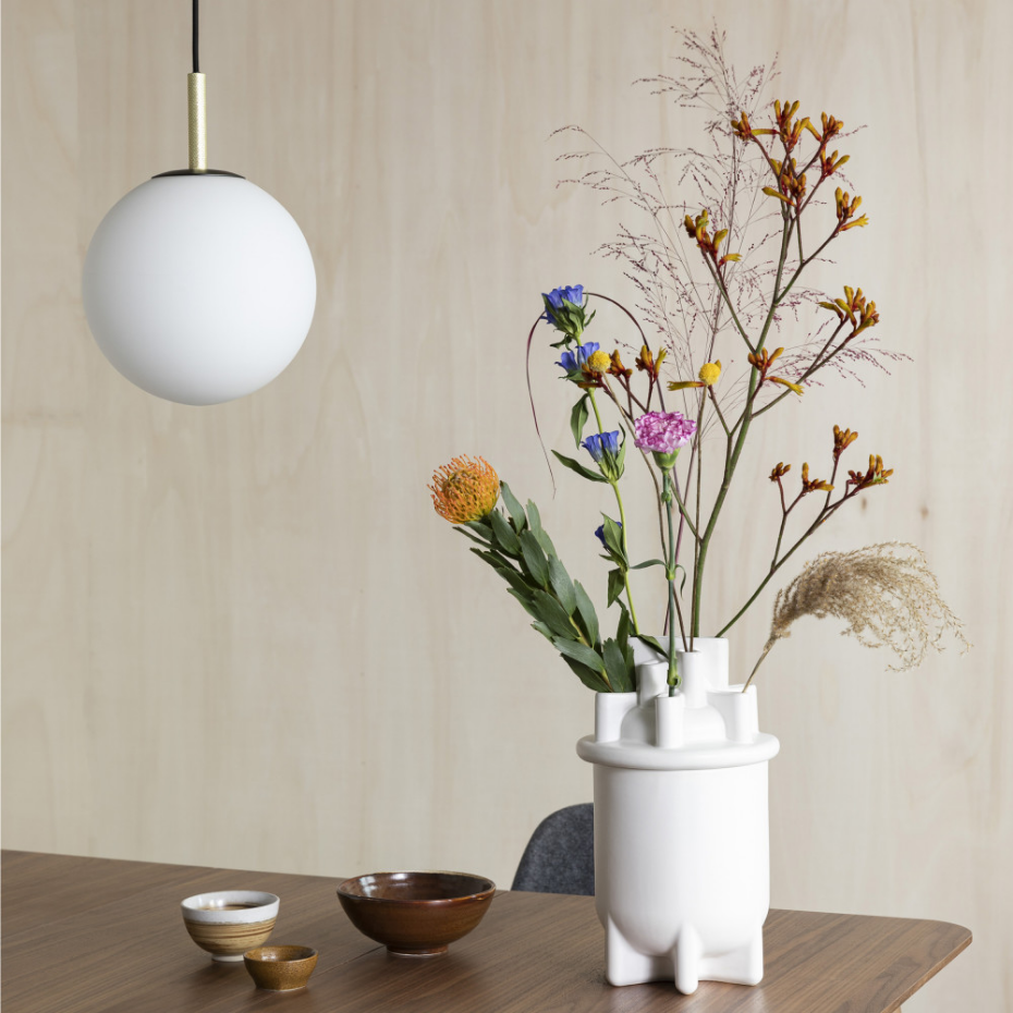 Suspension en marbre et métal ø25cm - Orion