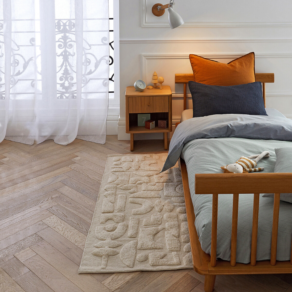 Tapis enfant motif géométrique coton bio, Podotak