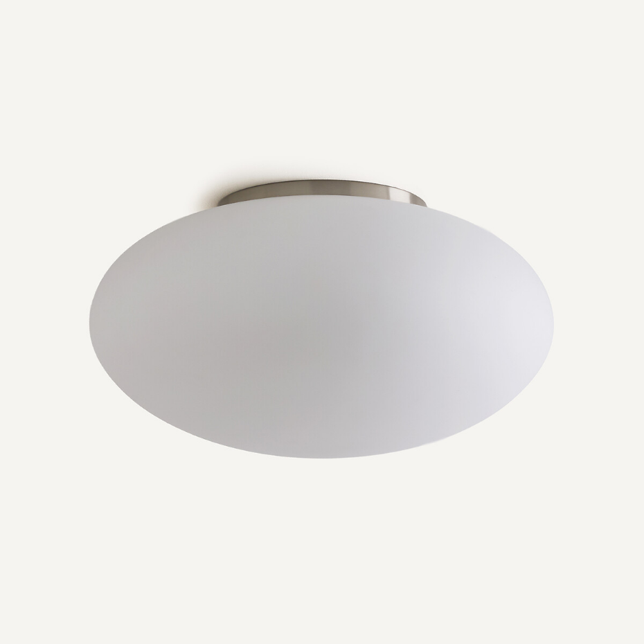 Plafonnier applique en verre opaline mate, Raeyes