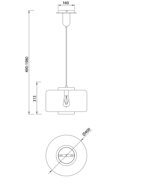 Suspension en verre design, D.V014048, JARRAS