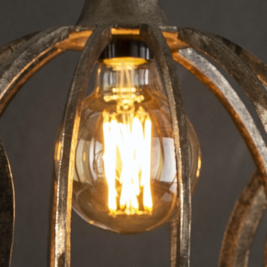 Ampoule globe 9,5 cm ambré LED filament lumière chaude (E27)