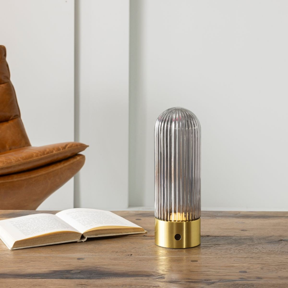 Lampe à poser Touareg fumée H.50cm