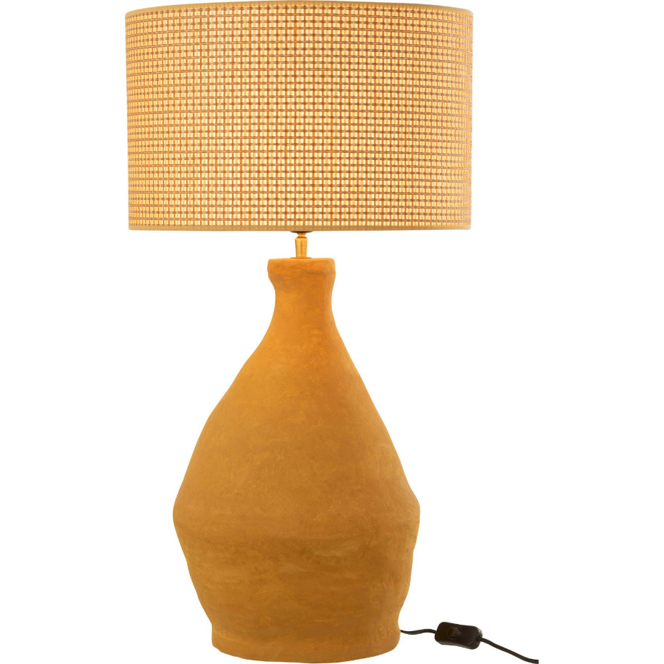 Lampe à poser en papier mâché forme organique