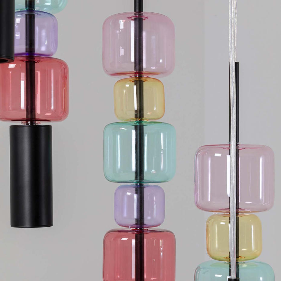 Suspension en verre et acier, CANDY BAR