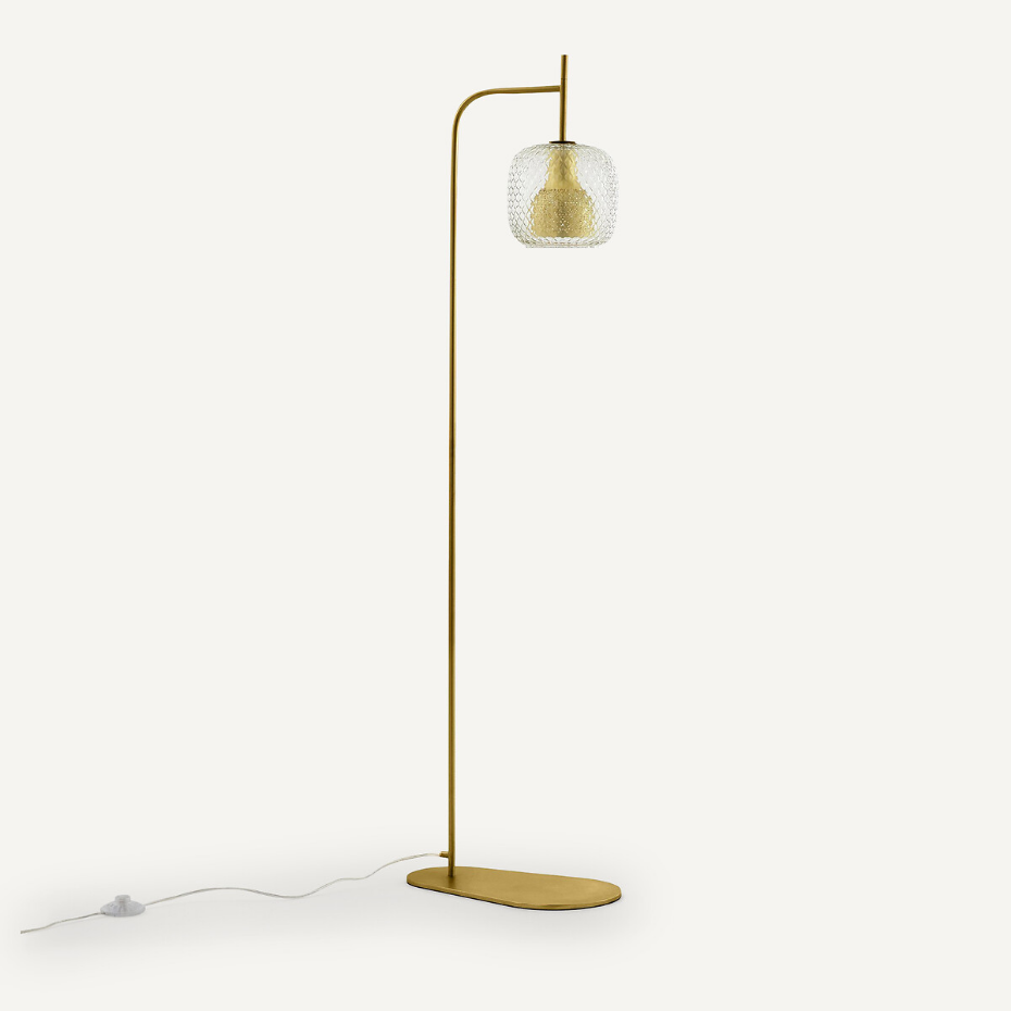 Liseuse verre ciselé, Mistinguett, design Emmanuel Gallina
