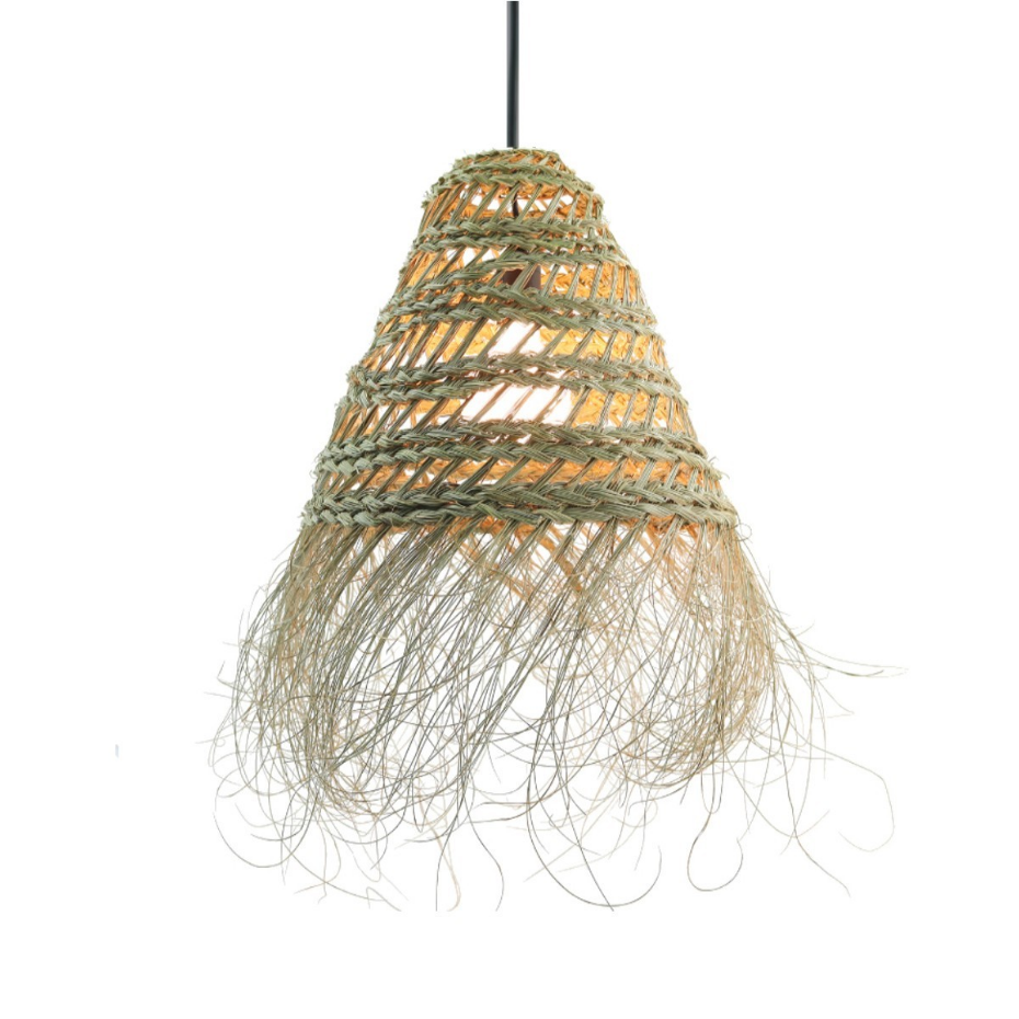Suspension extérieur en fibres végétales tressées, HALFA