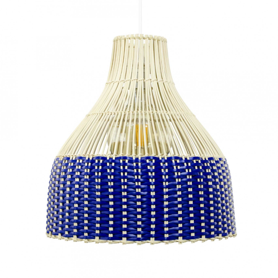 Suspension bicolore en rotin, SKIPP