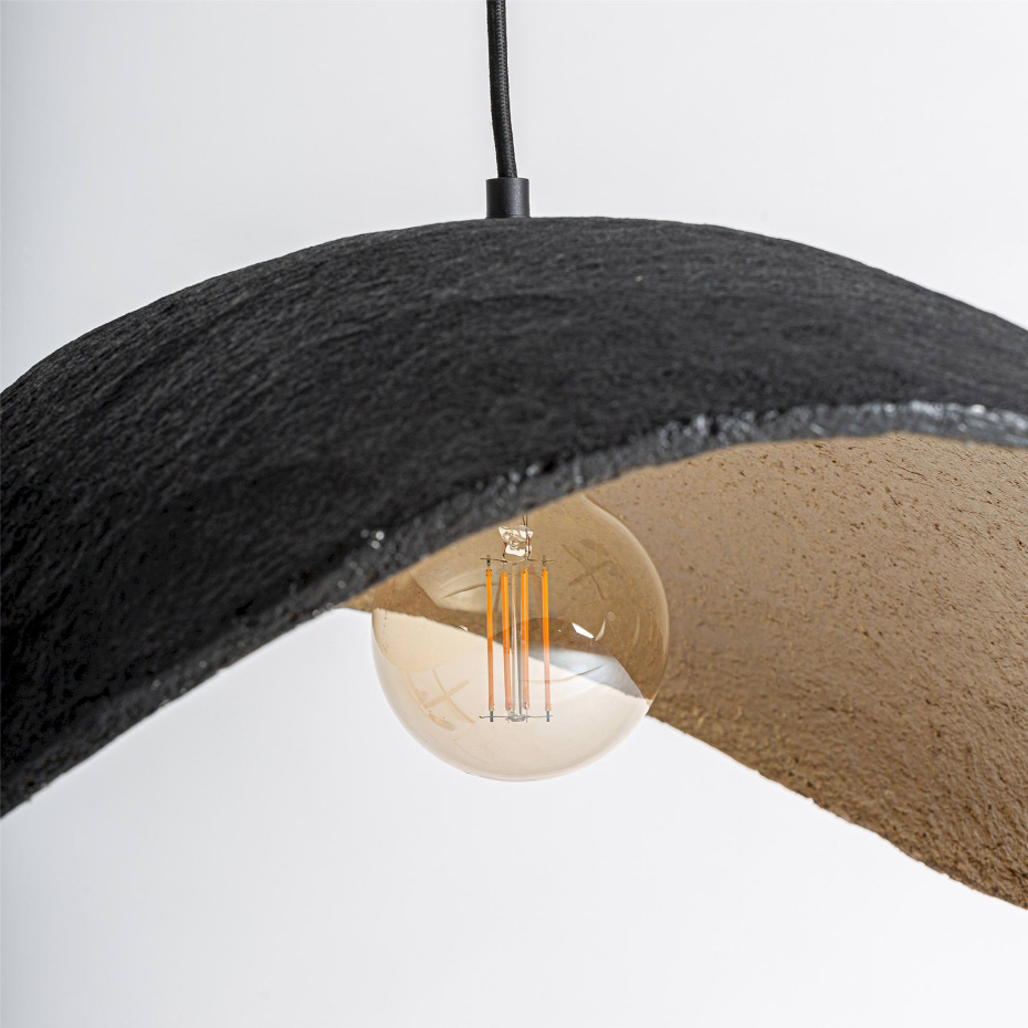 Lustre contemporain en fer  finition sablée