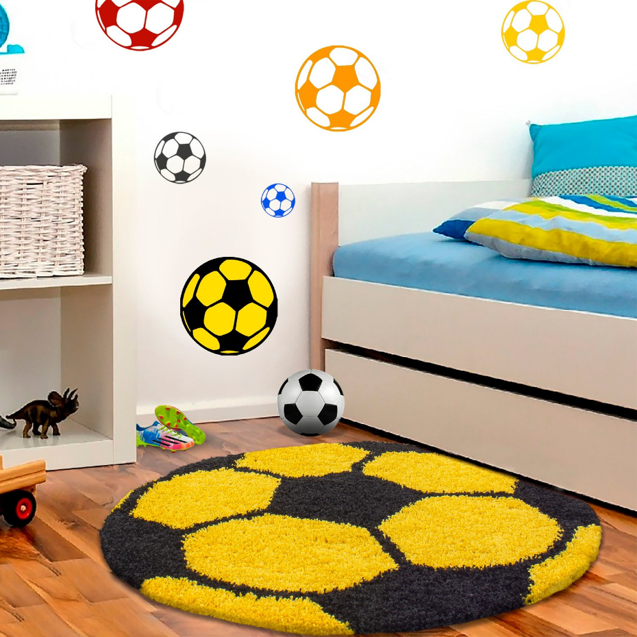 Tapis rond enfant motif ballon FUN
