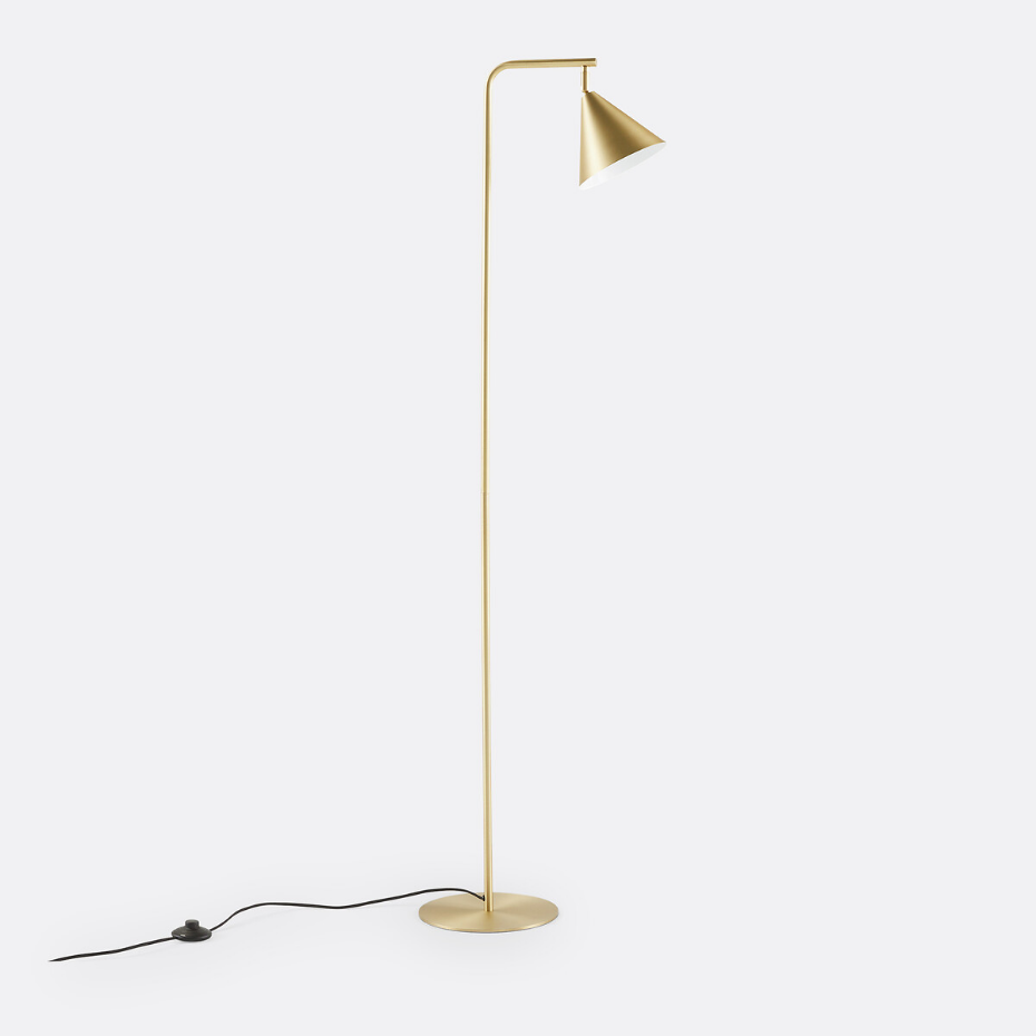 Lampadaire orientable en métal fer, Hiba
