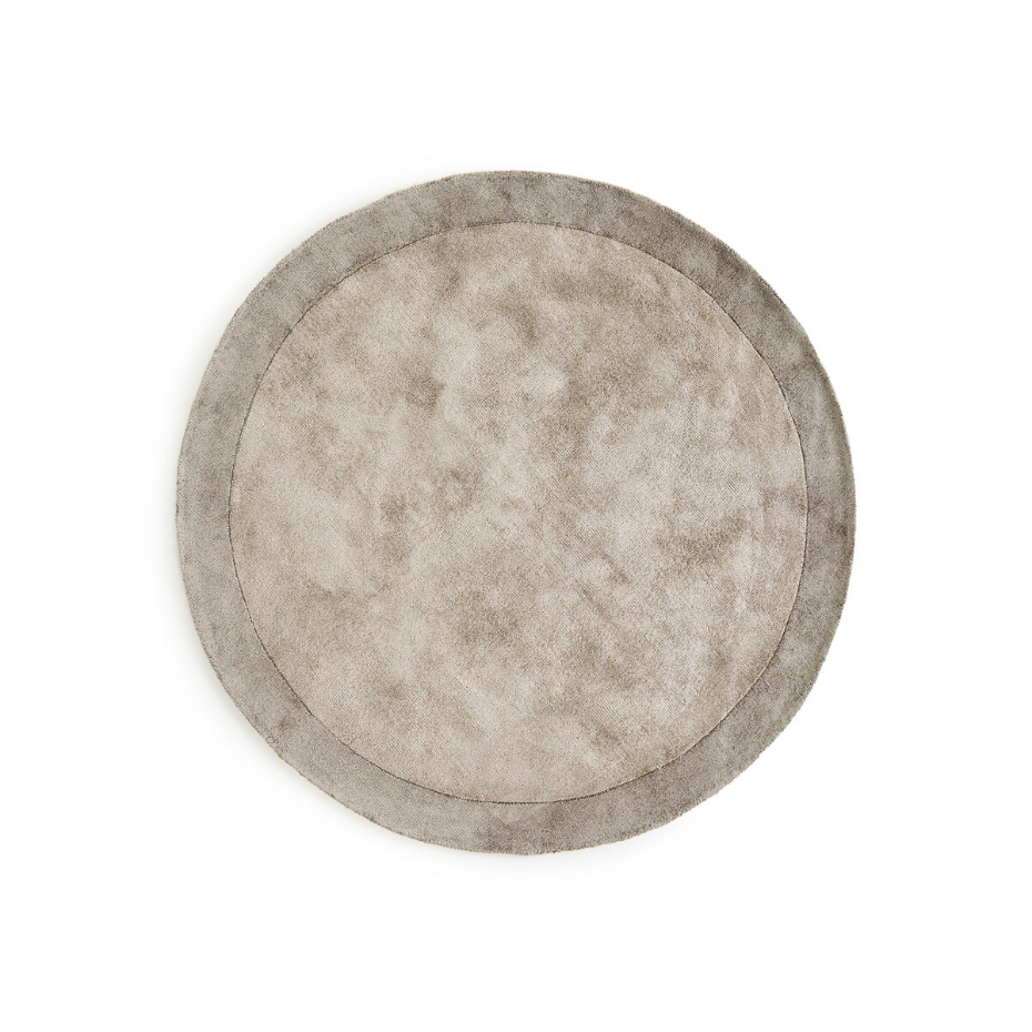Tapis Tencel™ rond, tissé main, Burada