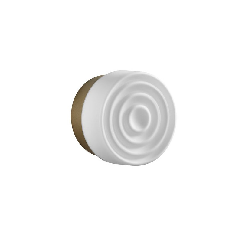 Petite Applique Led Sun Laiton Verre Blanc Opaque