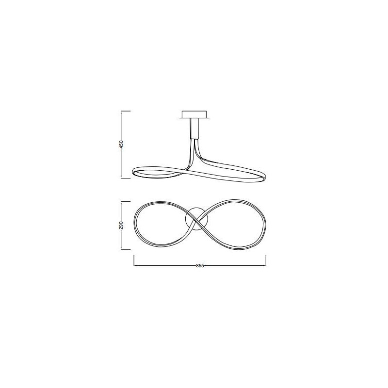 Suspension en métal design, NUR