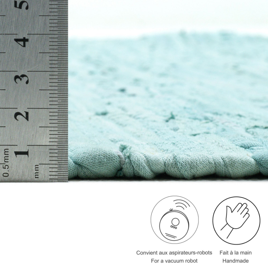 Tapis réversible coloré en coton tissé à la main - Happy Cotton