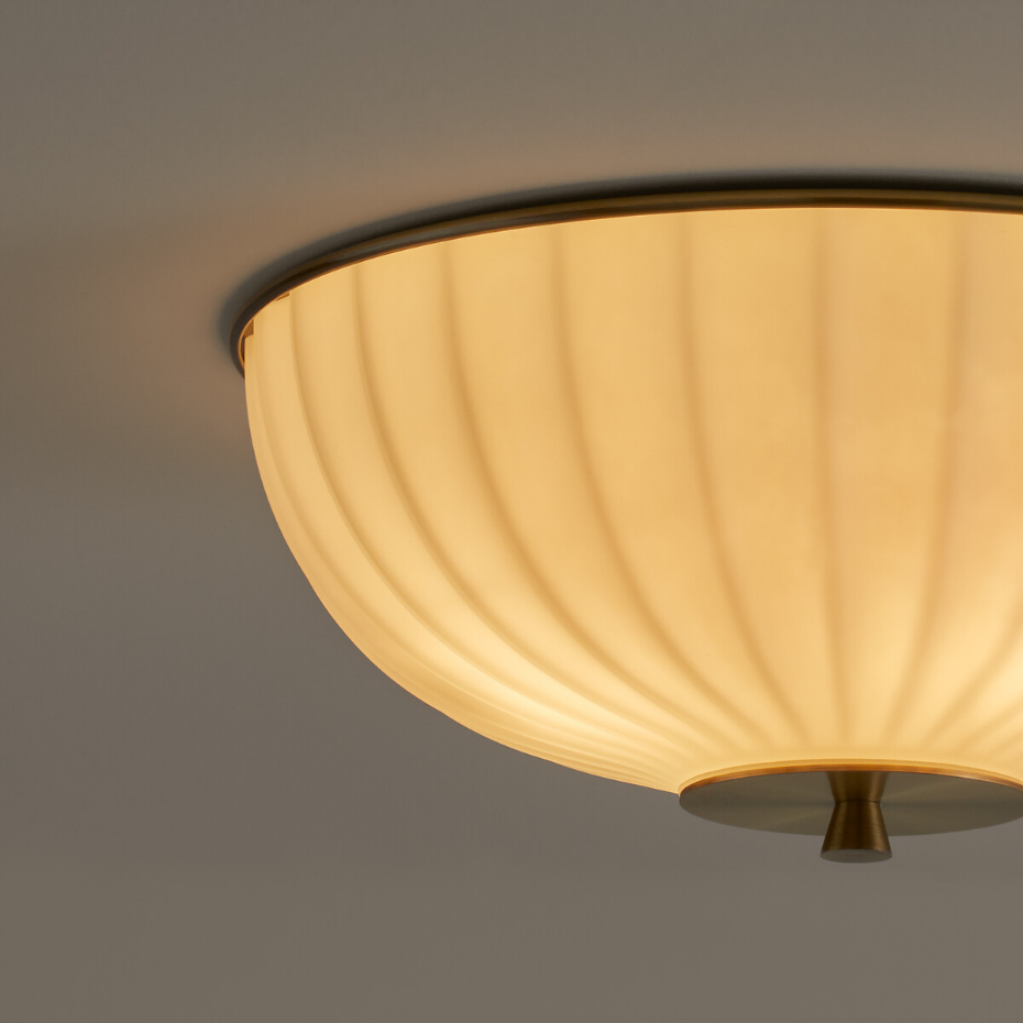 Plafonnier opaline, Canelé