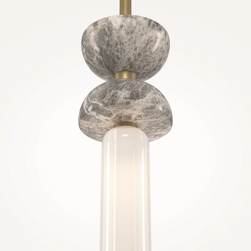 Suspension design métal et marbre ENID