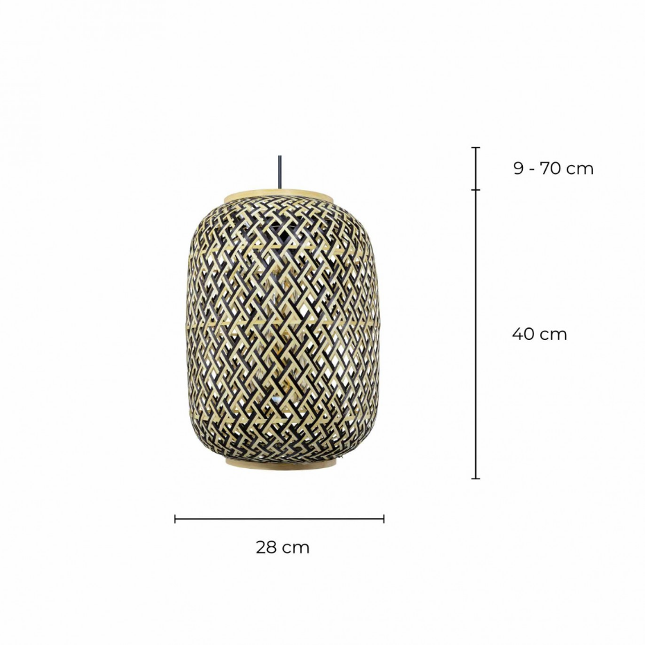 Suspension en bambou bicolore, MINELLE