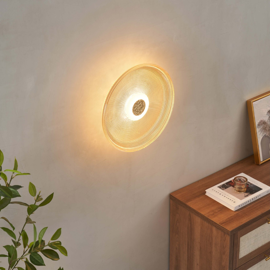 Plafonnier disque doré lumineux - OSSARA