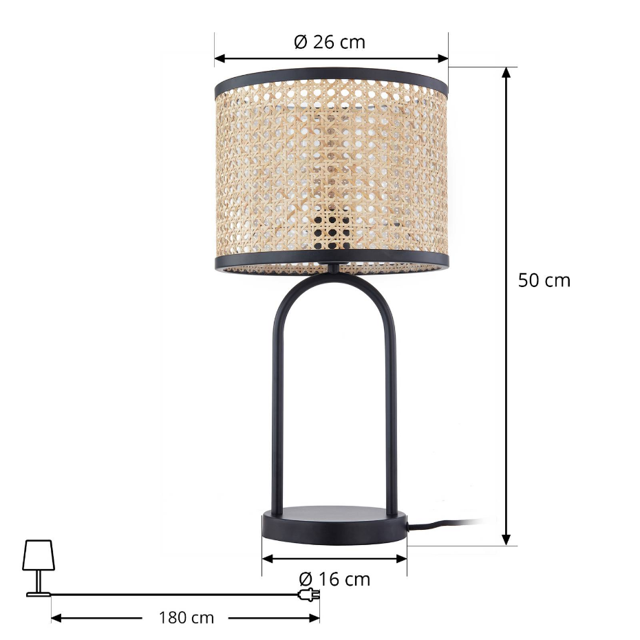 Lampe à poser en bois scandinave, Yaelle