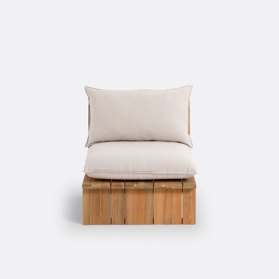 Fauteuil de jardin, acacia, Brut
