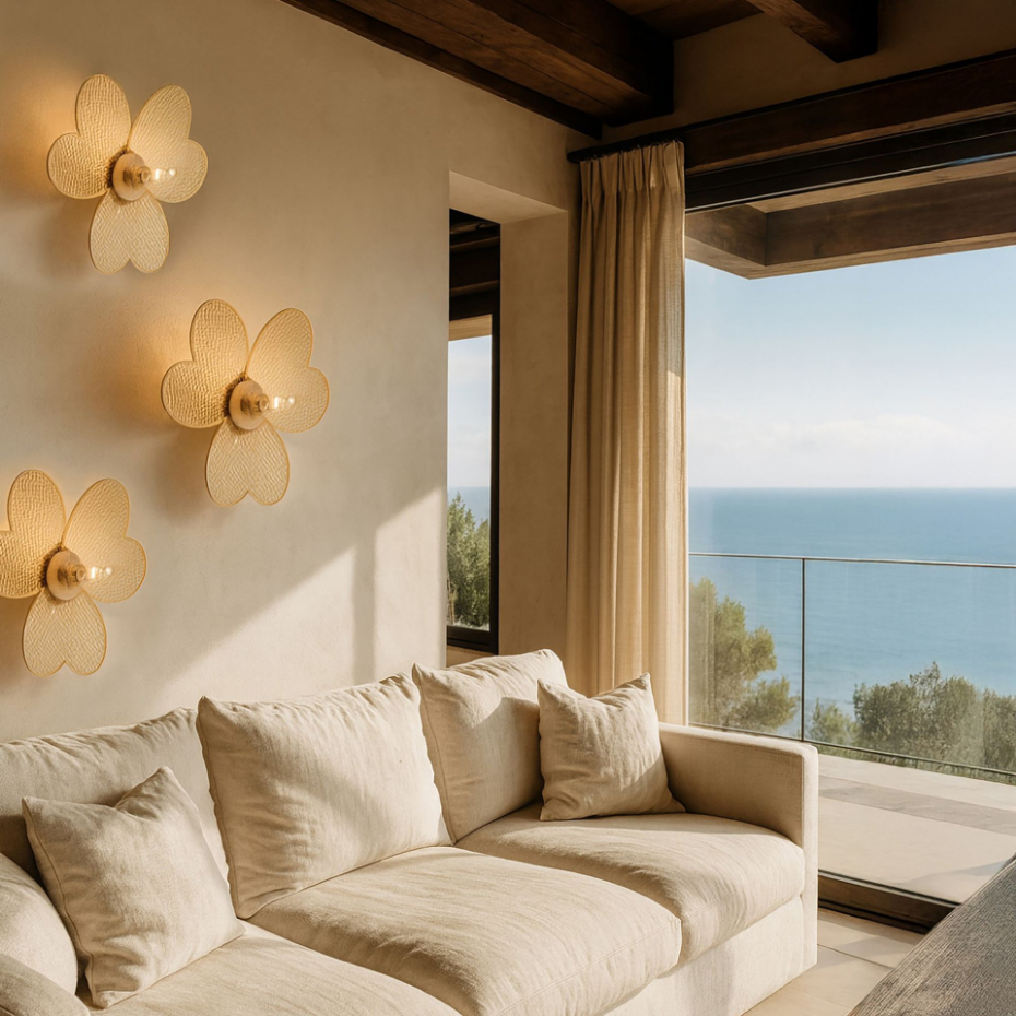 Applique murale en bambou, PETALI