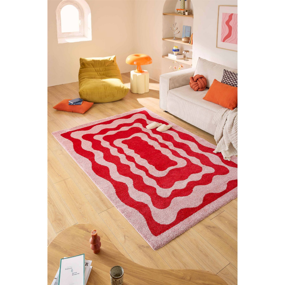 Tapis rectangulaire en polypropylène Groovy