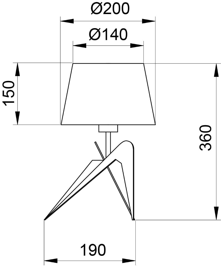 Lampe à poser en acier, LOLA