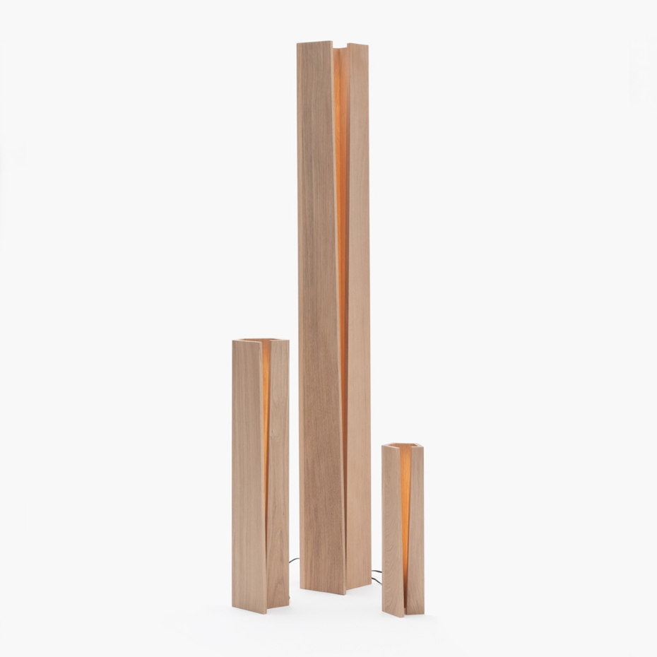Lampe Élagone en chêne massif