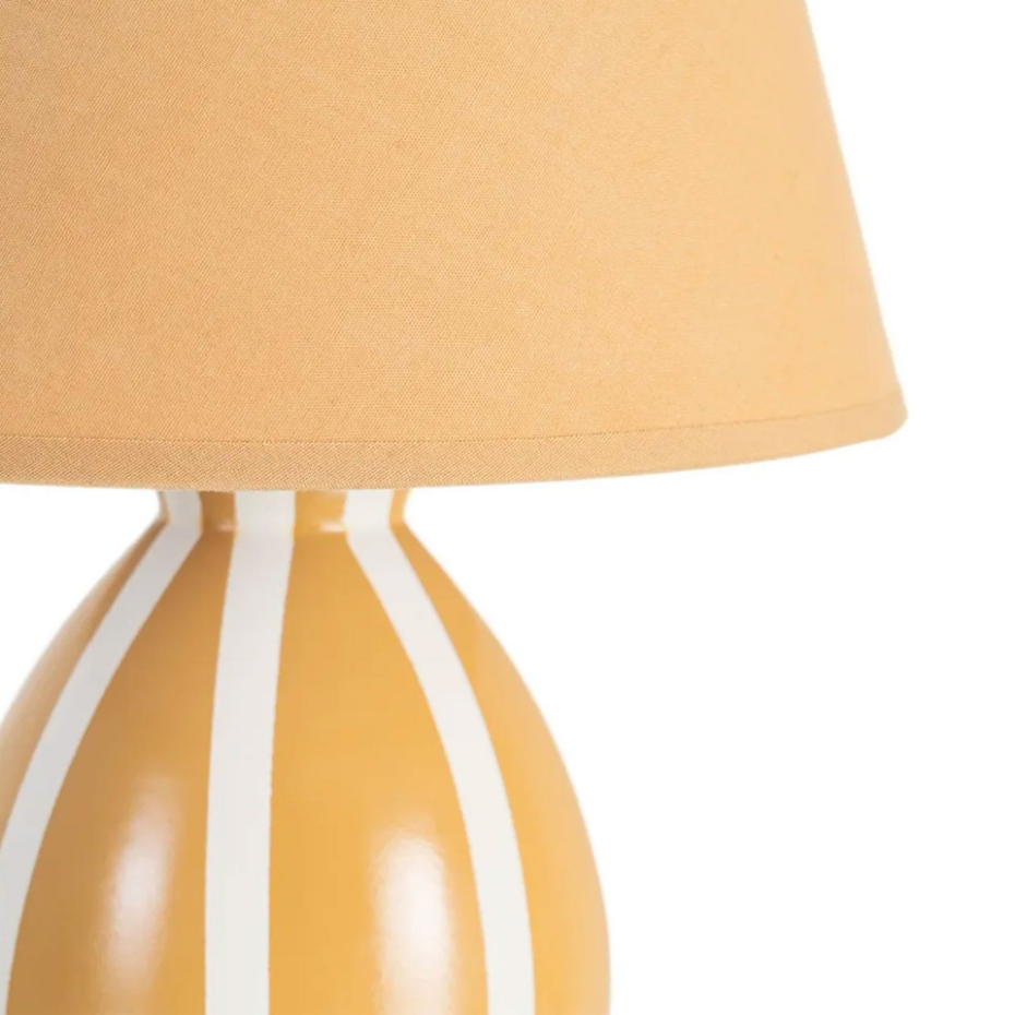 Lampe à poser céramique jaune 22x22x30cm