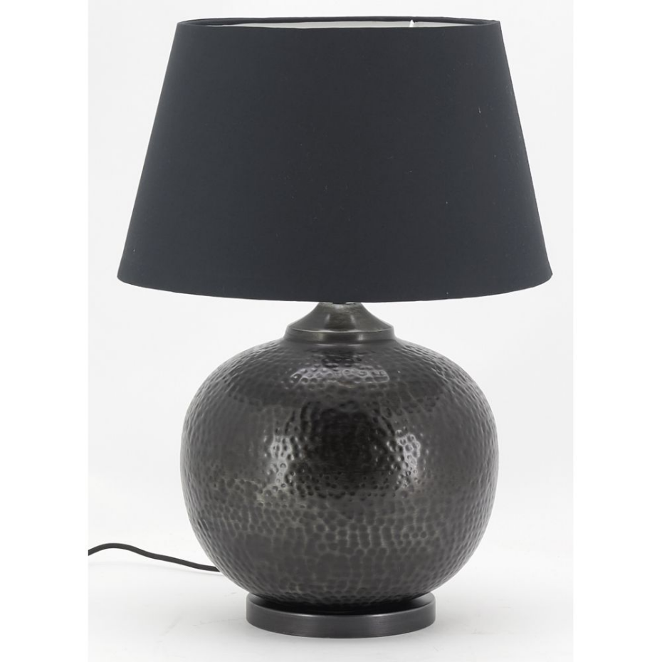 Pied de lampe en métal martelé