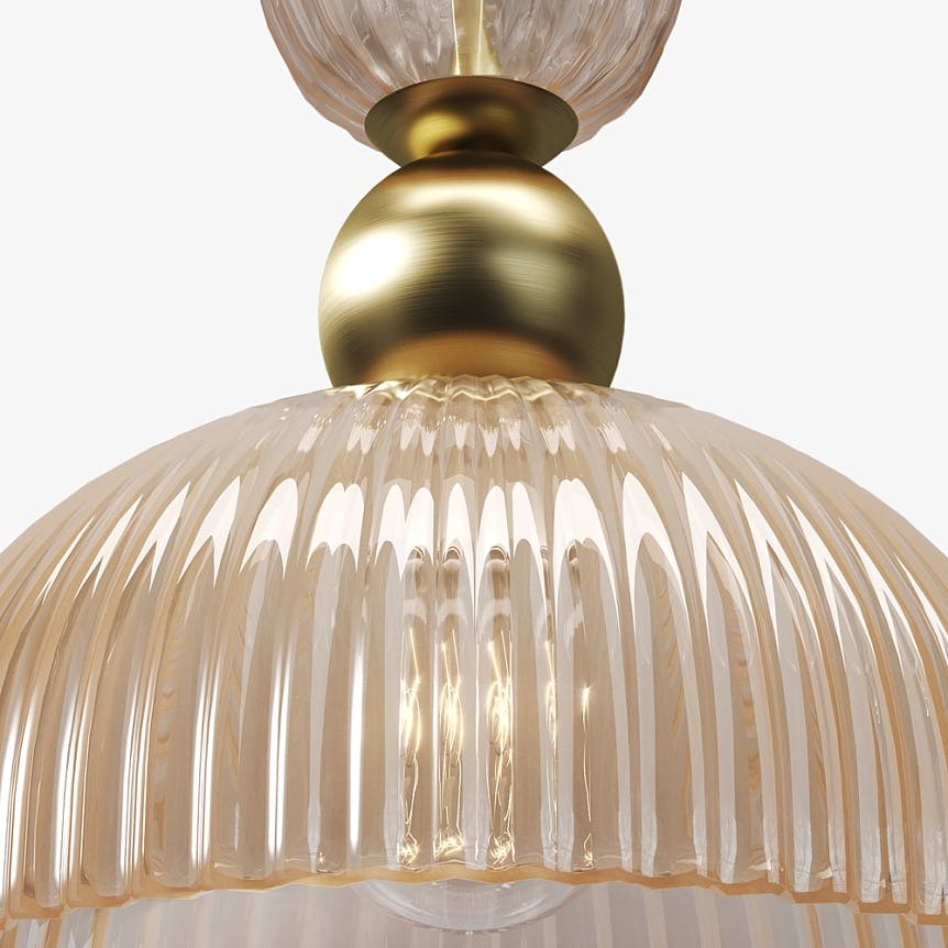 Suspension design coupole en verre SOLANA