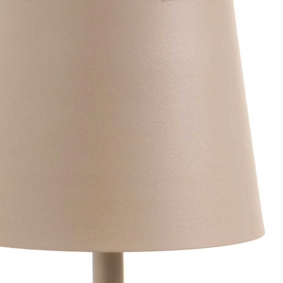 Lampe à poser en métal beige LED sans fil 9x9x27cm