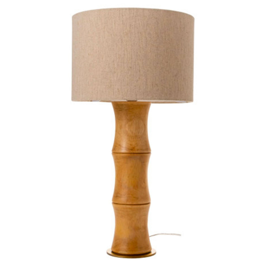 Lampe à poser en bambou et abat-jour jute 30x30x60cm